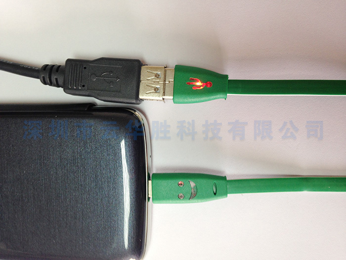 Usbam to micro 5p flat light emitting data line