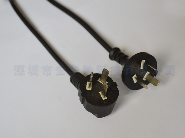 National standard three flat plug power cord