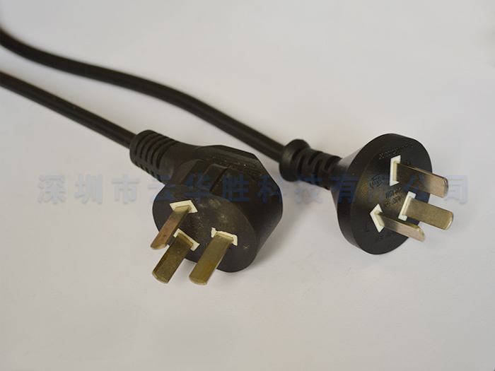 National standard three flat plug power cord