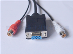 VGA to VGA plus audio and video cable