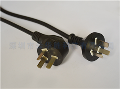 National standard three flat plug power cord